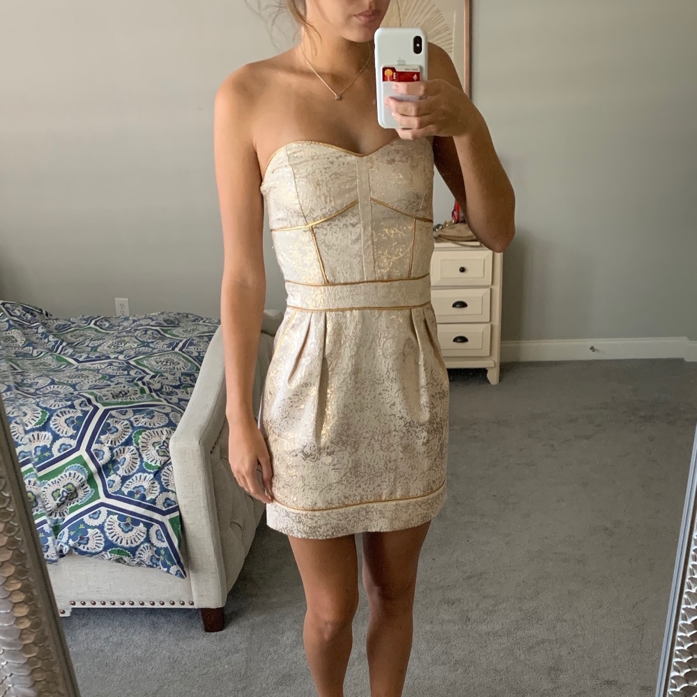 Gold Mini Dress